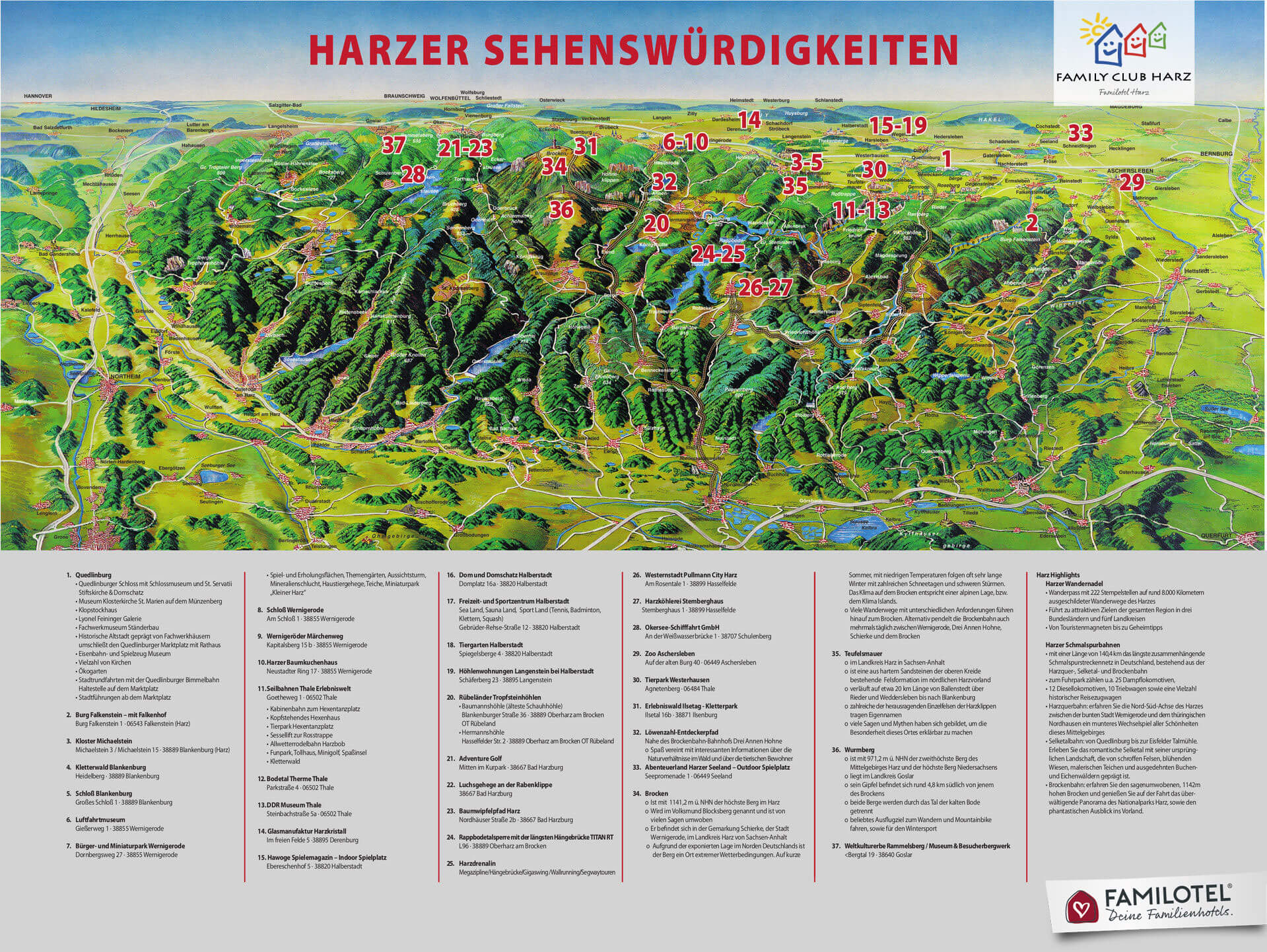 Harzer Sehenswürdigkeiten und Ausflugsziele