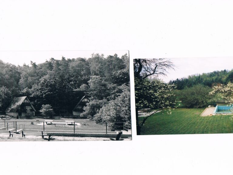 Früher Heute Foto der Außenanlage im Family Club Harz